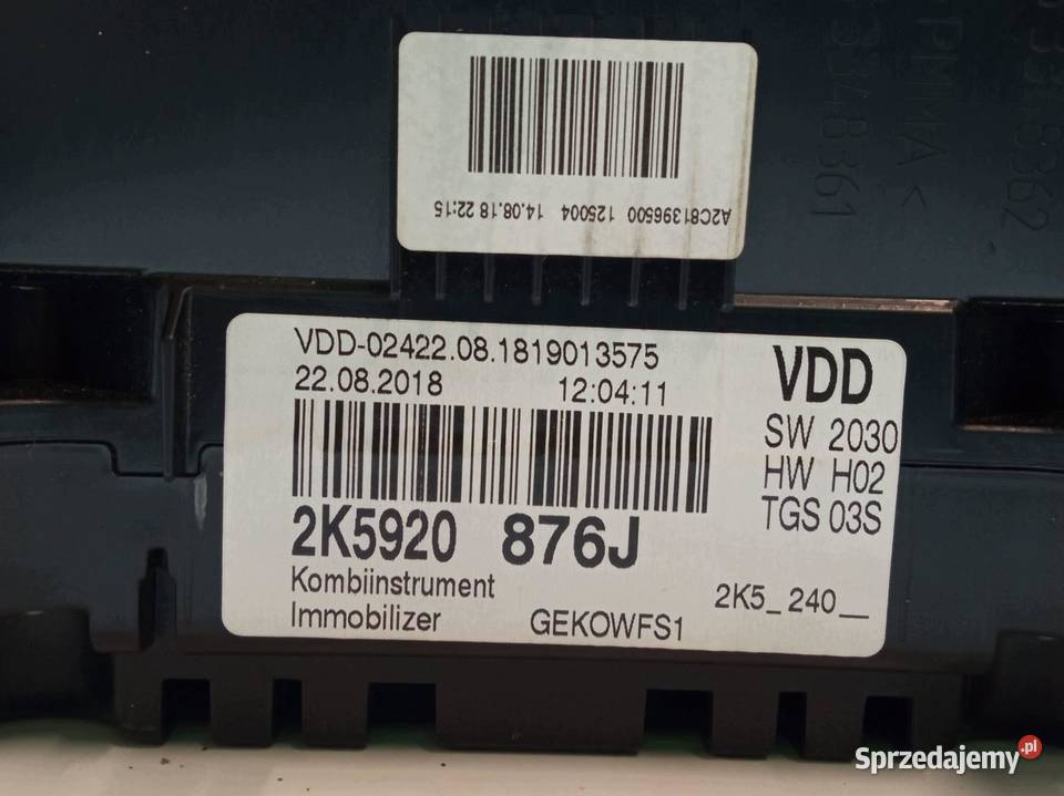 LICZNIK 2K5920876J 14 FSI VW Volkswagen Caddy osobowe