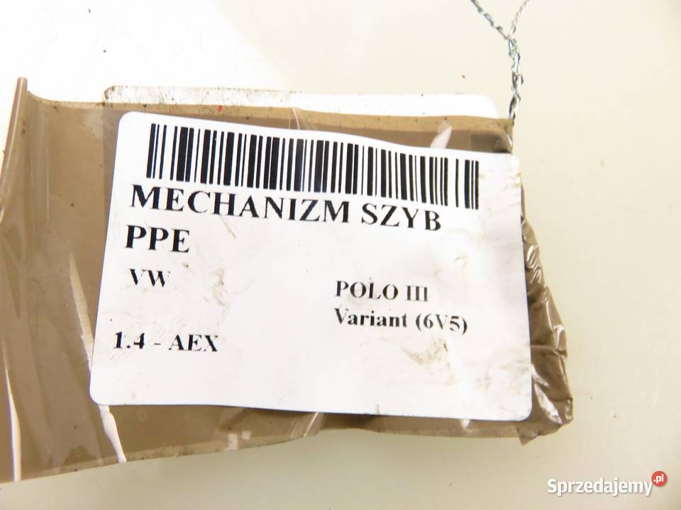 PODNOŚNIK SZYBY PRAWY PRZEDNI VW POLO III