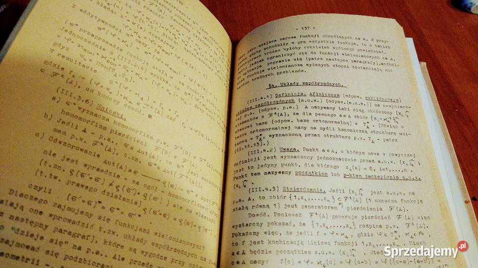 Algebra z geometrią Jacek Komorowski z przedm