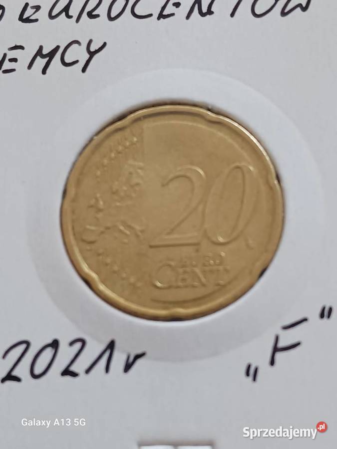 20 Eurocentów Niemcy 2021 r men F wielkopolskie Konin