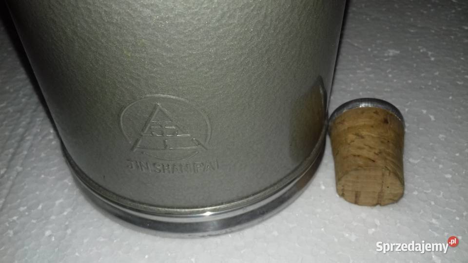stary termos metalowy z klapką lata 7080 Chiński Warszawa