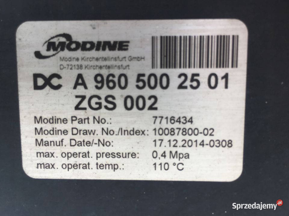 Chłodnica Radiator MP4 9605002501 7716434 Actros