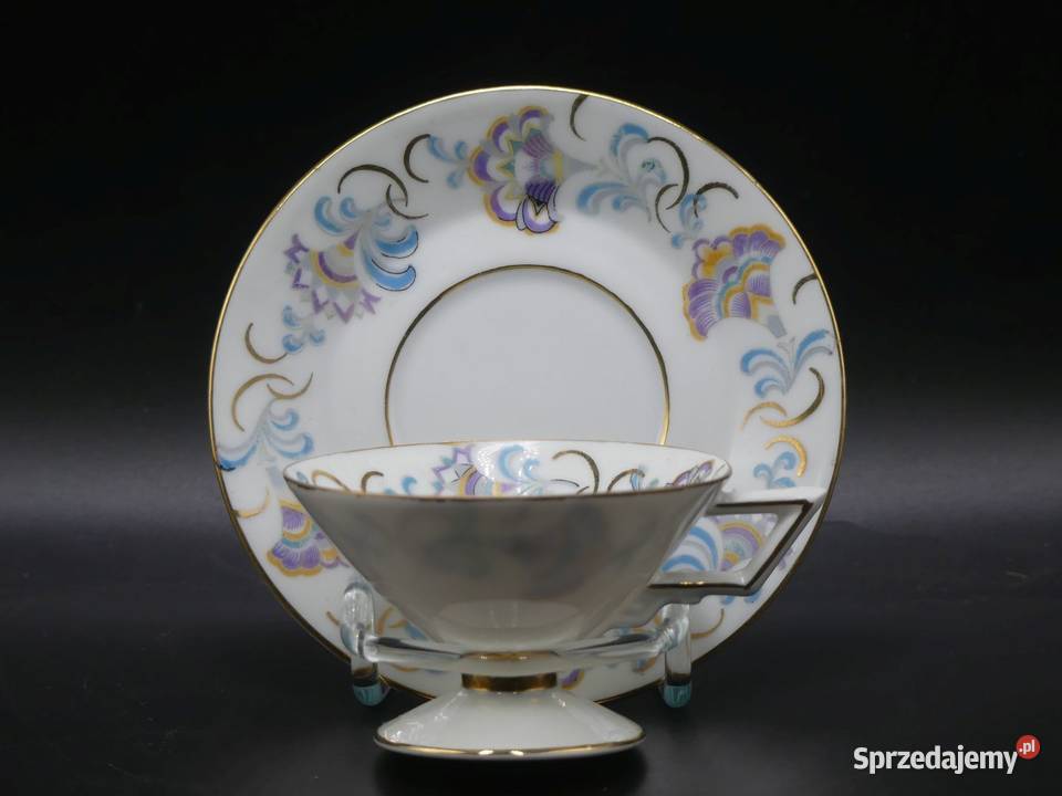 Zjawiskowy komplet do mokki art deco Tułowice Poznań sprzedam