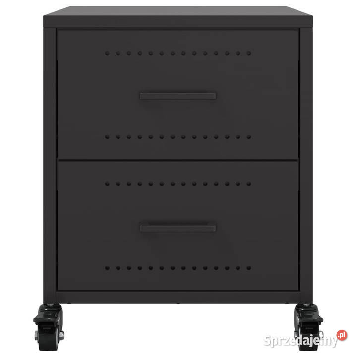 Szafki nocne 2 czarne 36x39x435 stal WM846627