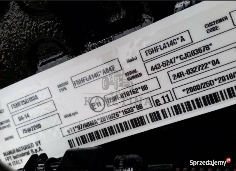 Silnik Perkins F5HFL414C FPT F5HL414C Jastrzębniki sprzedam