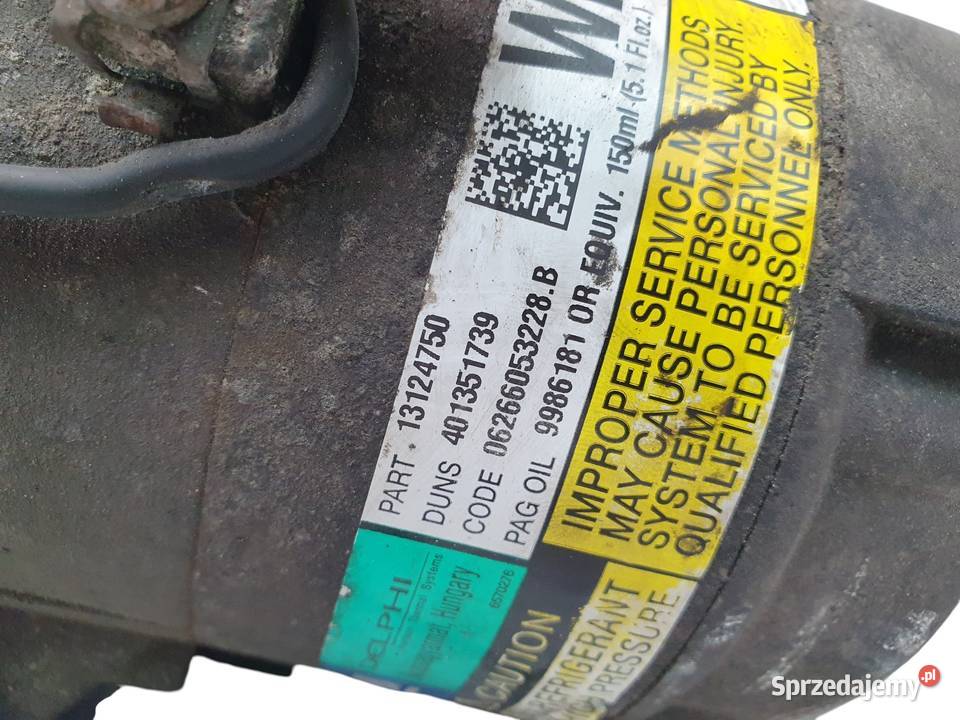 SPRĘŻĄRKA KLIMATYZACJI Opel Astra G Meriva A Kompresory klimatyzacji Chełm