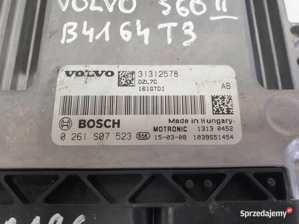Volvo S60 II 16 T2 STEROWNIK SILNIKA 0261S07523 Chełm sprzedam