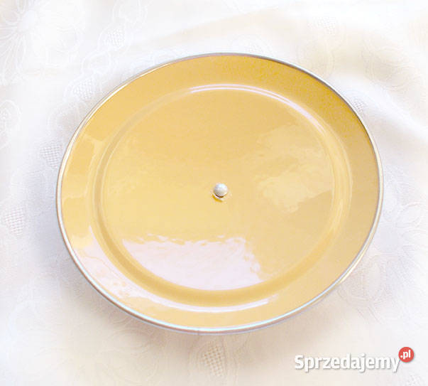 prl pokrywka emaliowana pomarańczowa pokrywka Bydgoszcz