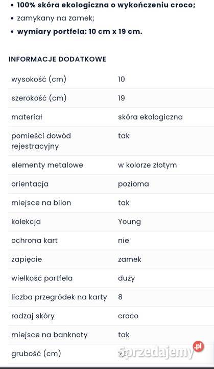Piekny portfel wittchen nowy idealny na prezent