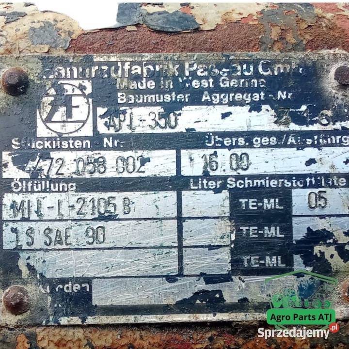 Zwolnica Zwrotnica Piasta Półoś ZF APL350 Deutz Ciechanowiec sprzedam