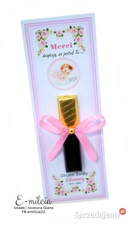 Merci gości PODZIĘKOWANIA z okazji CHRZTU Św