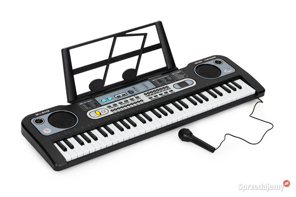 Duży keyboard pianino z mikrofonem dzieci