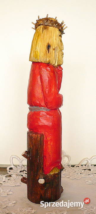 Rzezba ludowa Jezus Frasobliwy mazowieckie