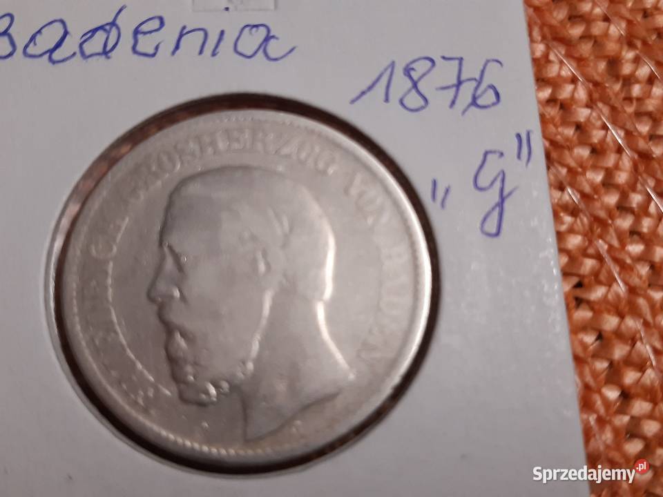 moneta srebrna Badenii z 1876r Łomża sprzedam