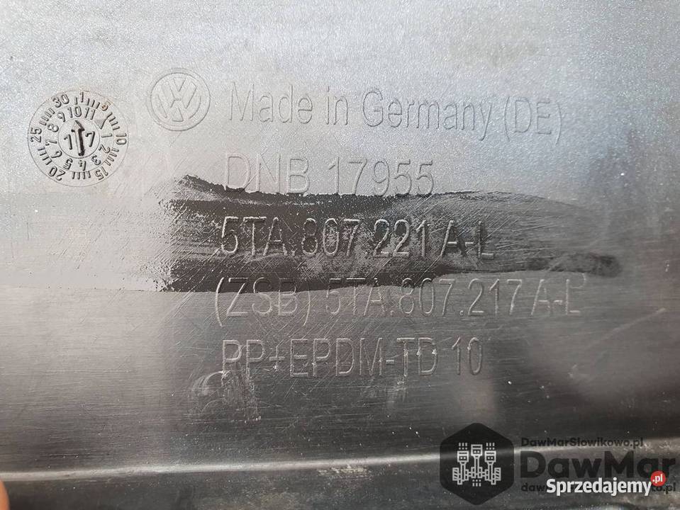 VW Touran II MK2 zderzak przód 5TA 807 217 PDC wielkopolskie Słowikowo