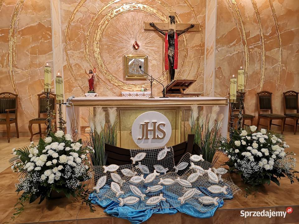 Łódź dekoracja Pierwsza Komunia ołtarz Boże Dobrzyca sprzedam