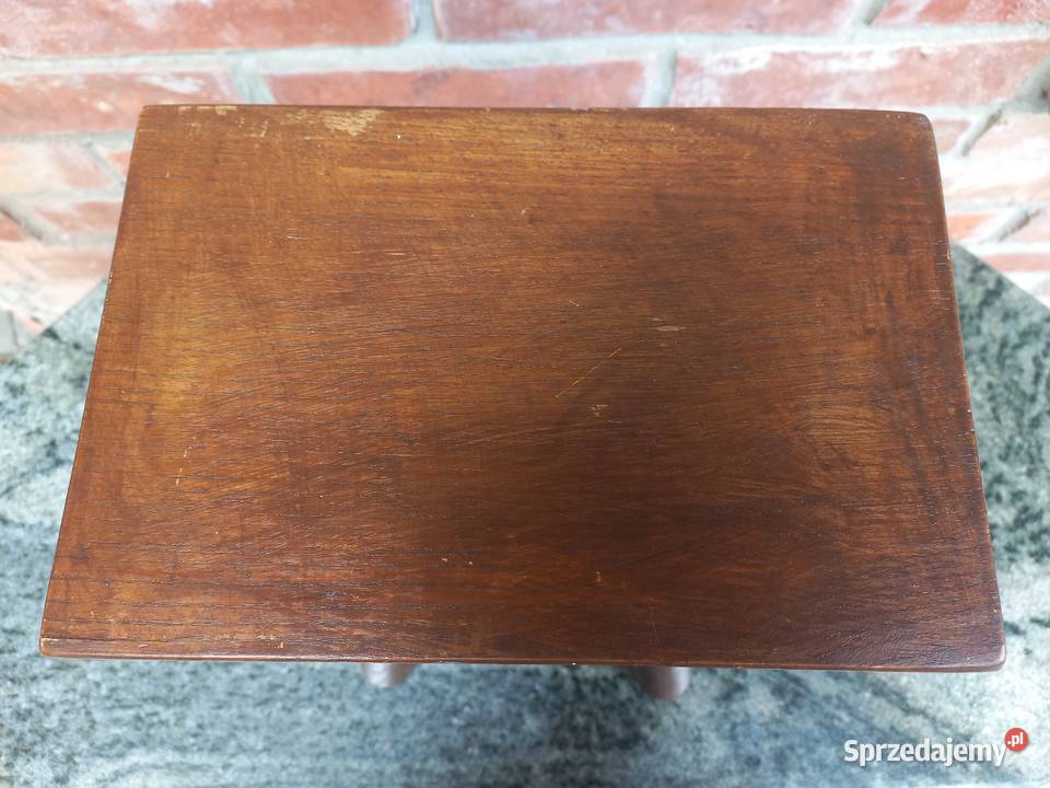 Kwietnik dębowy drewniany Stojak na kwiatek Gawroniec