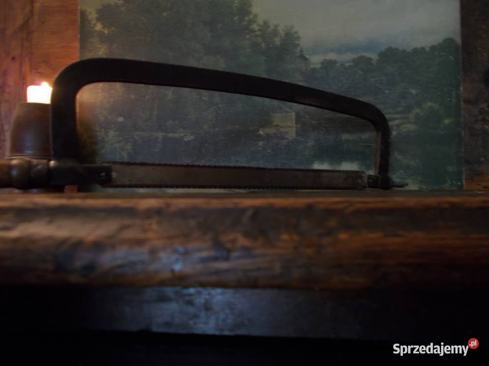 Stara Piła Drewniana Rączka Vintage Szczecin