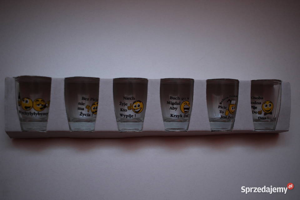 Kieliszki zestaw wódki komplet 6 urodziny Kieliszki i pucharki Toruń