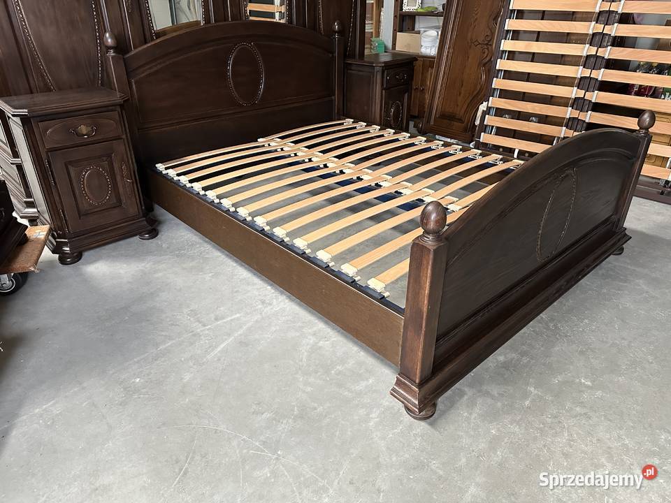 Masywna dębowa sypialnia łóżko 160 szafki komoda Sławoszewek sprzedam