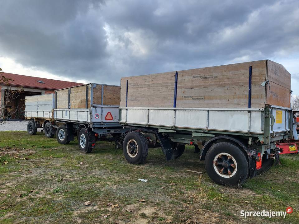 Przyczepa wywrotka na 3 strony solidna nieuszkodzony mazowieckie Góra Kalwaria