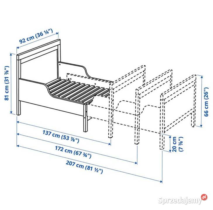Łóżko dziecięce IKEA SUNDVIK wielkopolskie Palędzie
