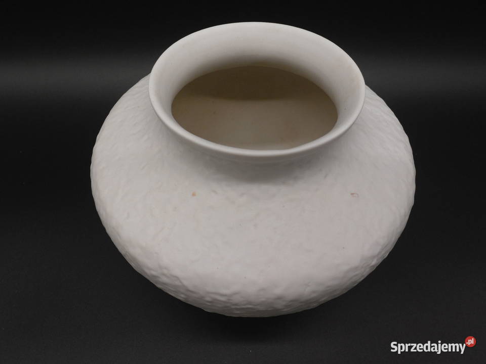 Unikatowy Wazon OpArt z Porcelany Biskwitowej
