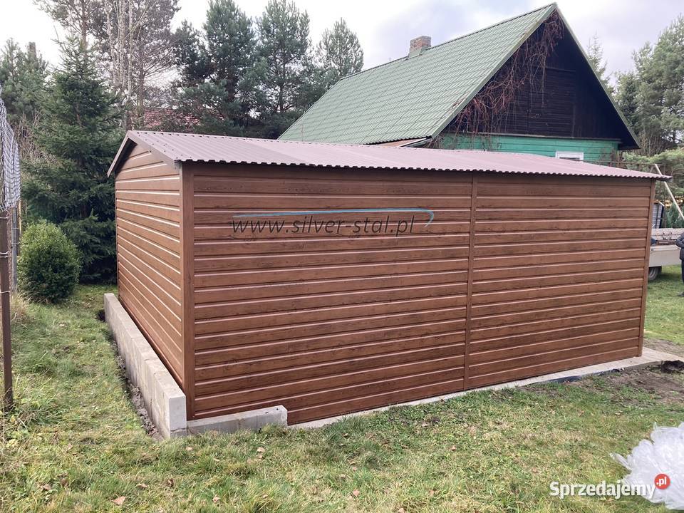 garaż blaszany 6x4 4x6 orzech złoty dąb garaże mazowieckie Sochaczew