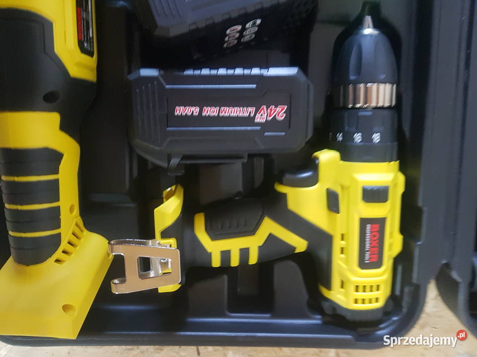 SZLIFIERKA KĄTOWA AKU 125MM WKRĘTARKA AKU 24V5Ah Elektryczne Głogowa