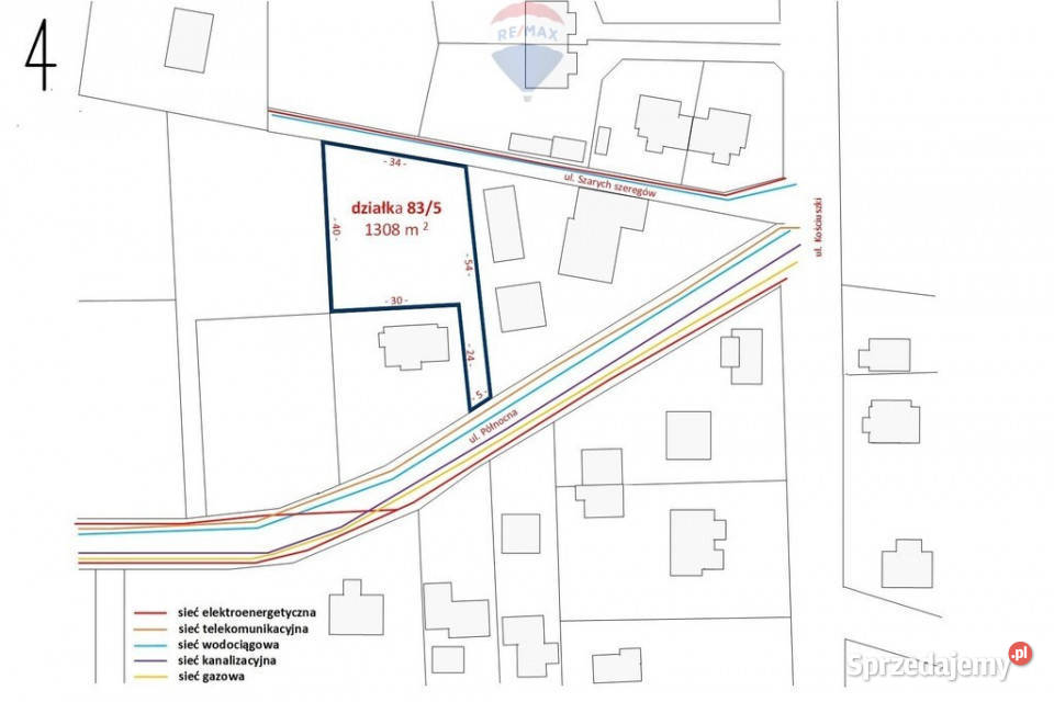 Działka 1305m2 Milanówek 35m