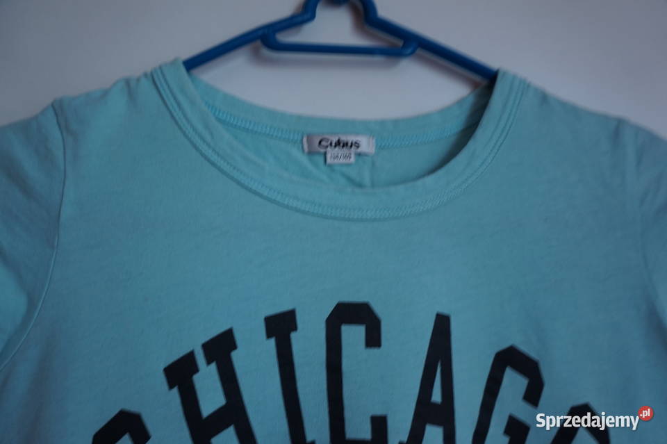 koszulka tshirt błękitna z napisami Cubus 134140 Bluzki, koszulki i kaftaniki Toruń