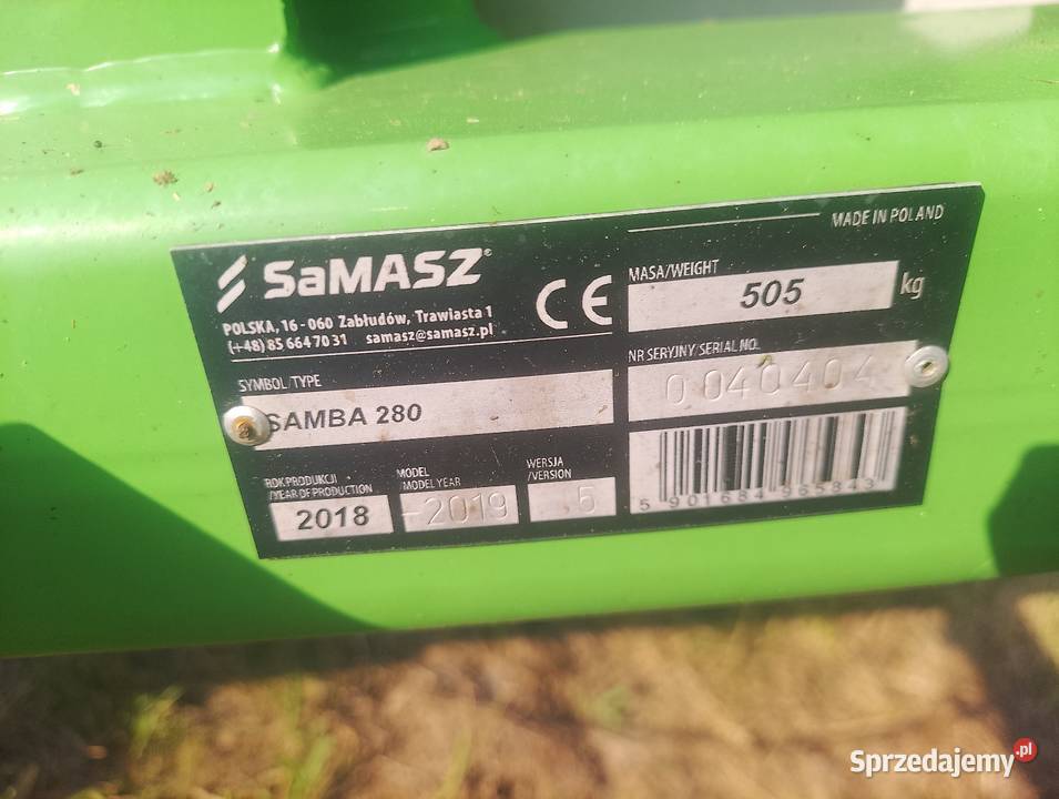 Kosiarka dyskowa Samasz Samba 280 Stoczek Łukowski