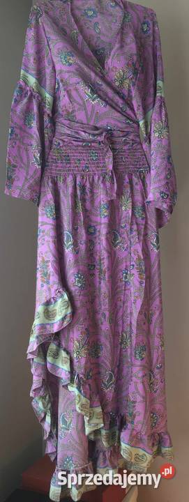 Komplet BOHO bluzka spódnica jedwab 12 kolorów mazowieckie Warszawa