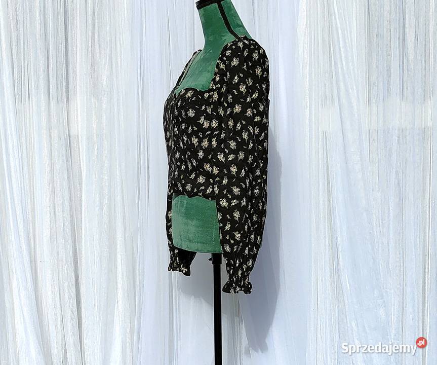 Bluzka HM L 40 kwiaty wzór floral top milk maid zachodniopomorskie Szczecin