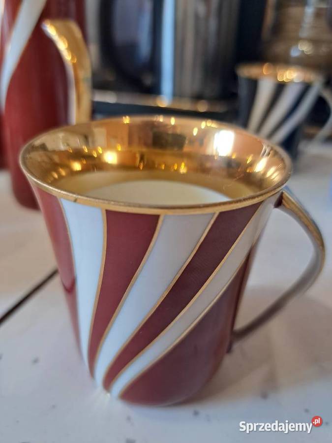 Komplet kawowy Krokus na 6 osób Porcelana i szkło Orzesze sprzedam