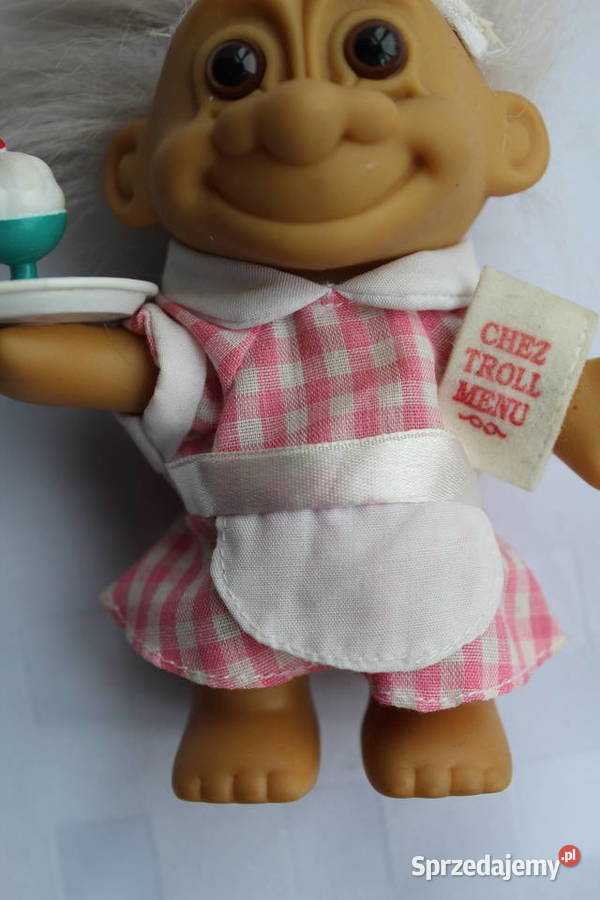 Troll Russ Różowy Kelnerka Taca Lody Cukiernia Bielsko-Biała sprzedam