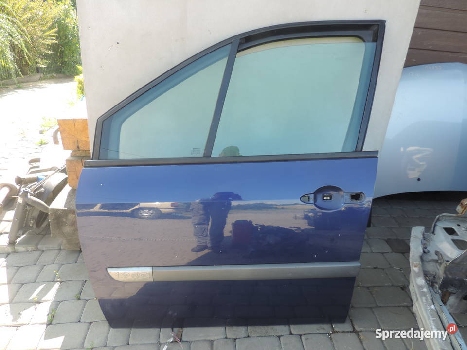 DRZWI LEWY PRZÓD RENAULT SCENIC 2 LAKIER TEF43 części blacharskie Nowy Sącz