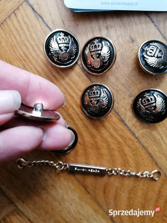 Guziki metalowe z zawieszką pomorskie Gdańsk