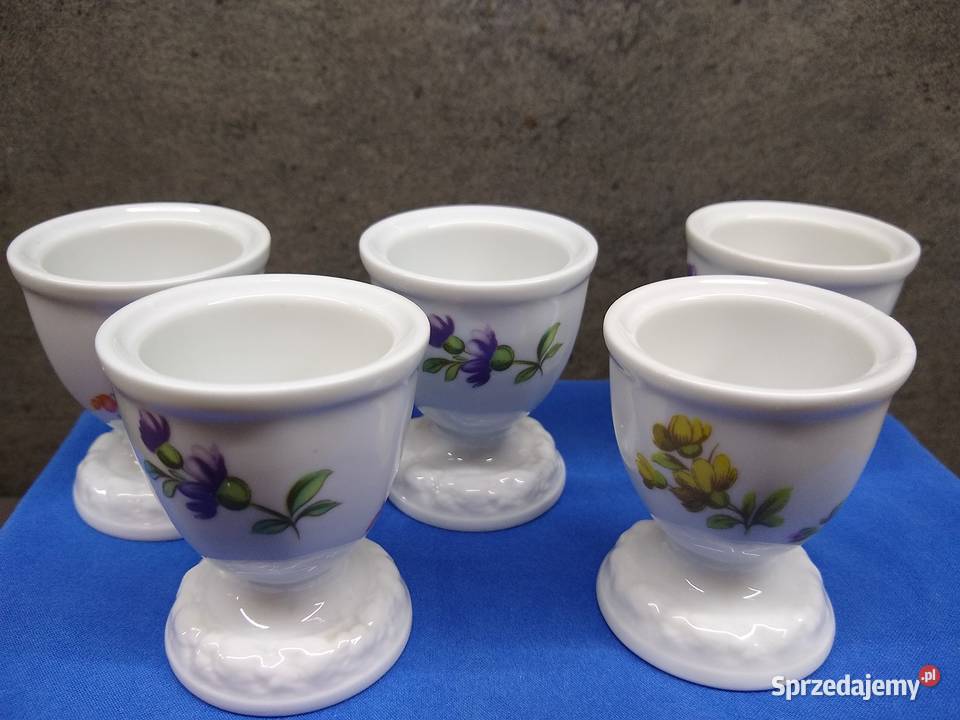 Kieliszki jajka Rosenthal Biała Sommerstrauss wielkopolskie