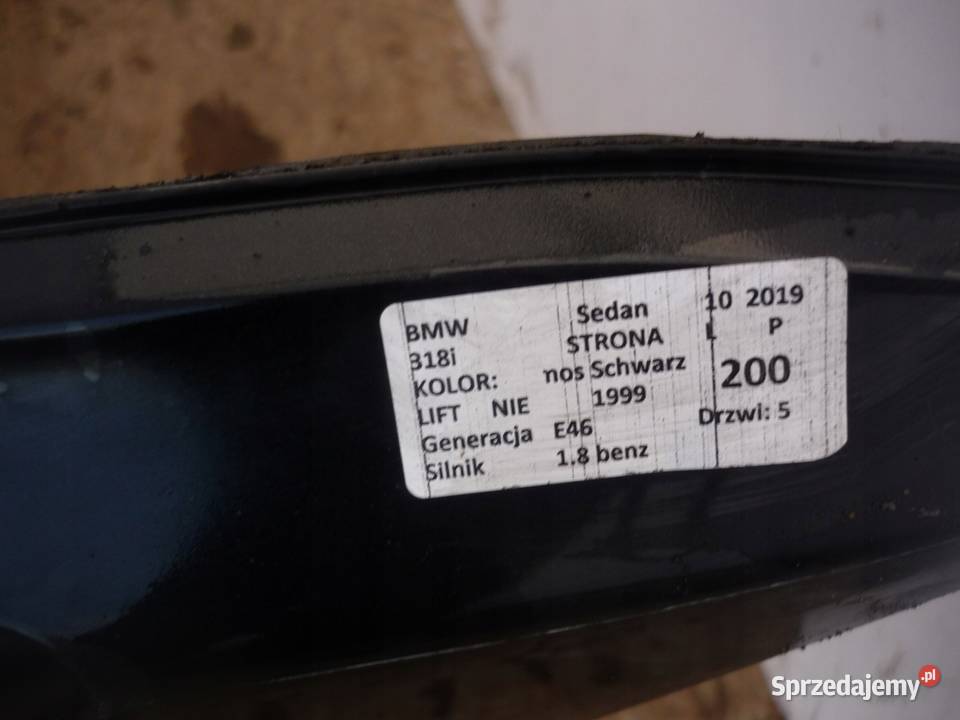 ZDERZAK TYŁ COSMOS SCHWARZ MET BMW 318I E46 Motoryzacja Zbierkowo