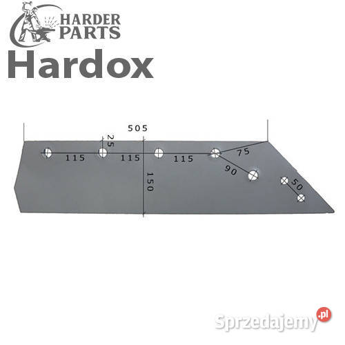 Lemiesz 300ha HARDOX 930401200P części do pługa