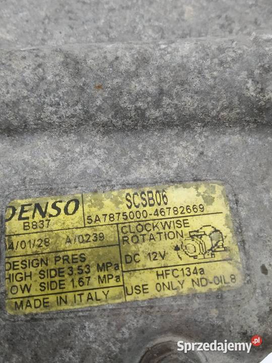SPRĘŻARKA KLIMATYZACJI 46782669 12 Fiat Punto II