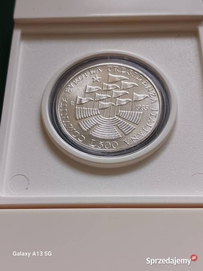 500 Lirów Włochy 1985 rPrezydencja Włoch w wielkopolskie Konin