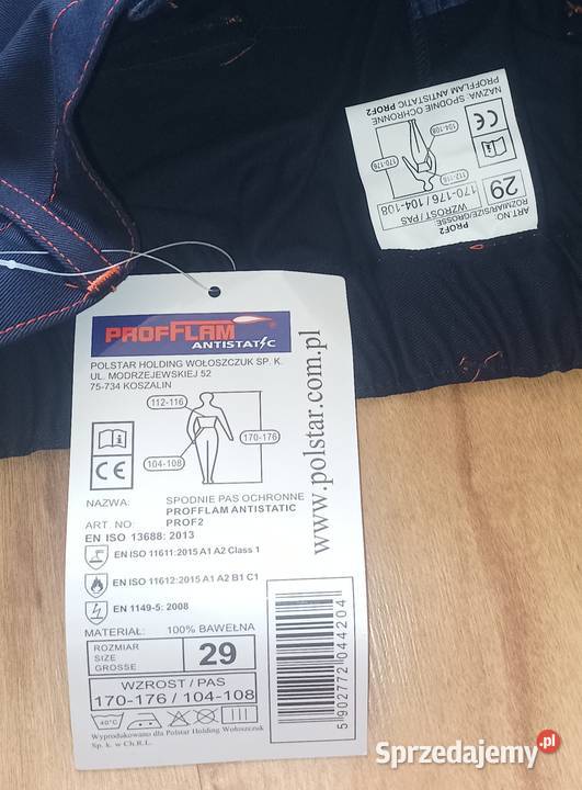 Spodnie do pasa Profflame antistatic Lubin