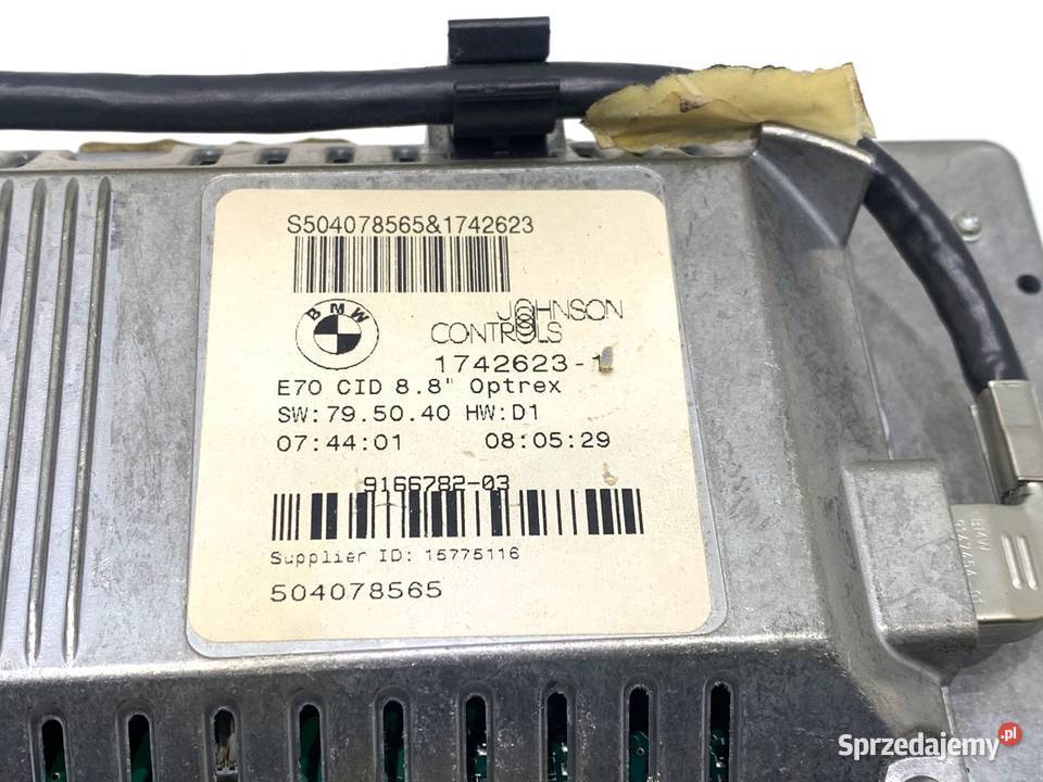 WYŚWIETLACZ BMW E71 1742623 0714 EKRAN MONITOR osobowe sprzedam