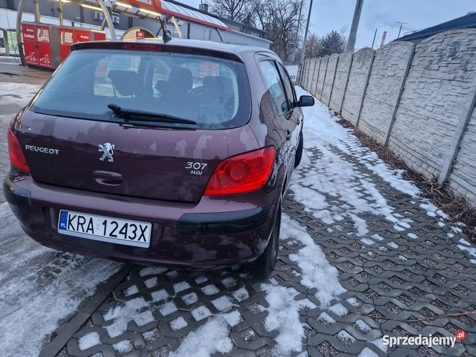 Peugeot 307 diesel 110 bezwypadkowy piękny kolor Skawina sprzedam