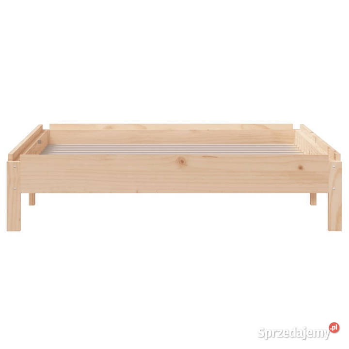 Łóżko sztaplowane lite drewno sosnowe 90x190
