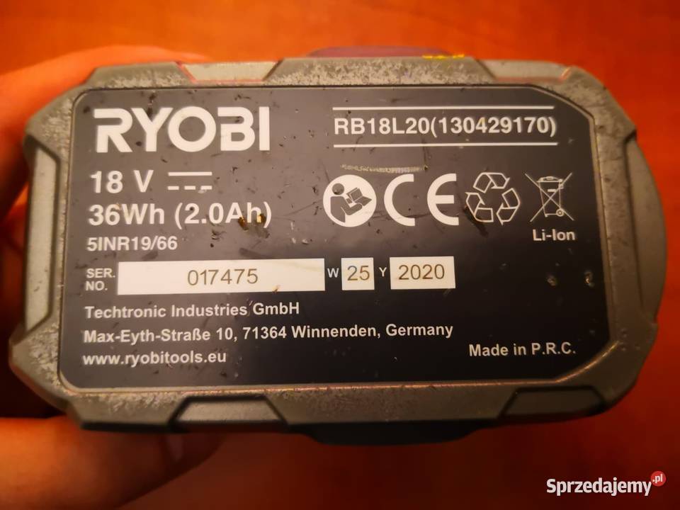 Wkrętarka RYOBI R18DD3 zestaw sprzedam