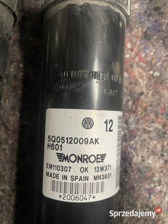 Amortyzatory komplet golf 7 R Rok produkcji 2017 Golf lubuskie Gorzów Wielkopolski