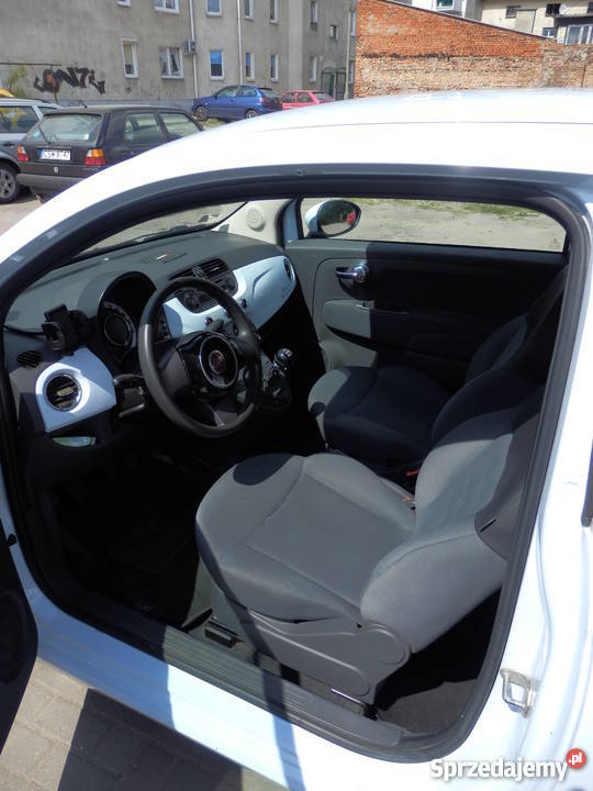 FIAT 500 12 BŁĘKITNY mały przebieg KLIMA Poznań sprzedam